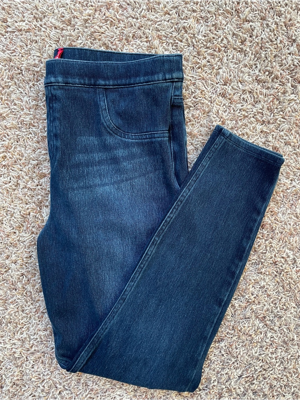 Spanx Women’s Dark Blue Skinny Jeans Stretch Denim Size XL Stretch Comforable